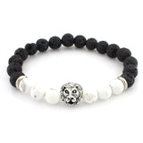 Lava Stone 8mm Lion Bracelet Bangles Mens - lemgentlemen