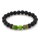 8mm Lava Stone Beads Bracelet Men Strand Bracelets - lemgentlemen