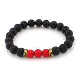8mm Lava Stone Beads Bracelet Men Strand Bracelets - lemgentlemen