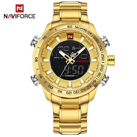 Luxury Brand Mens Sport Watch Gold Quartz - lemgentlemen