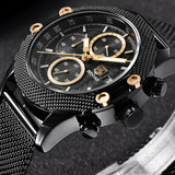 Chronograph Fashion Watches Men Mesh & Rubber - lemgentlemen