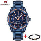 NAVIFORCE Watches Men Luxury Brand Sport Full Steel Quartz - lemgentlemen