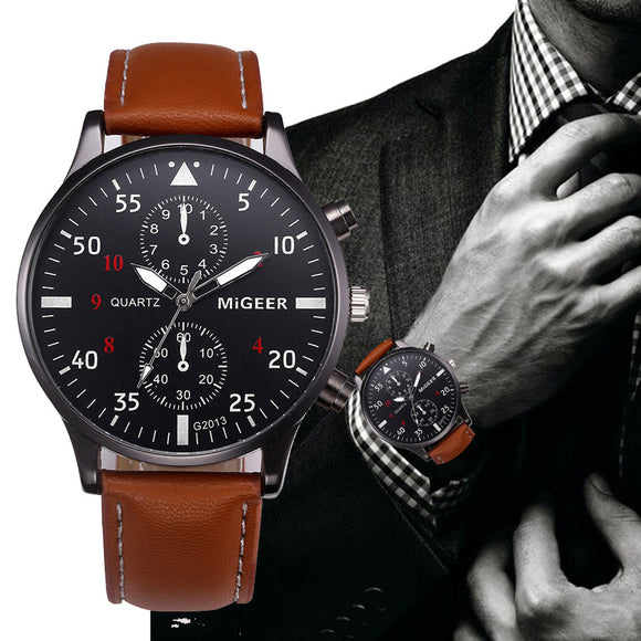 Design Leather Band Watches Men - lemgentlemen